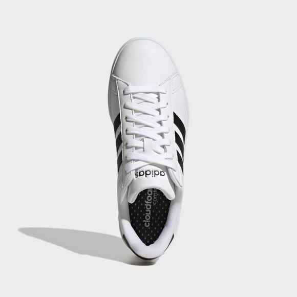 Adidas Womens Grand Court 2 Tennis Shoes White Black Size 6 Casual Sneaker New - Picture 3 of 7